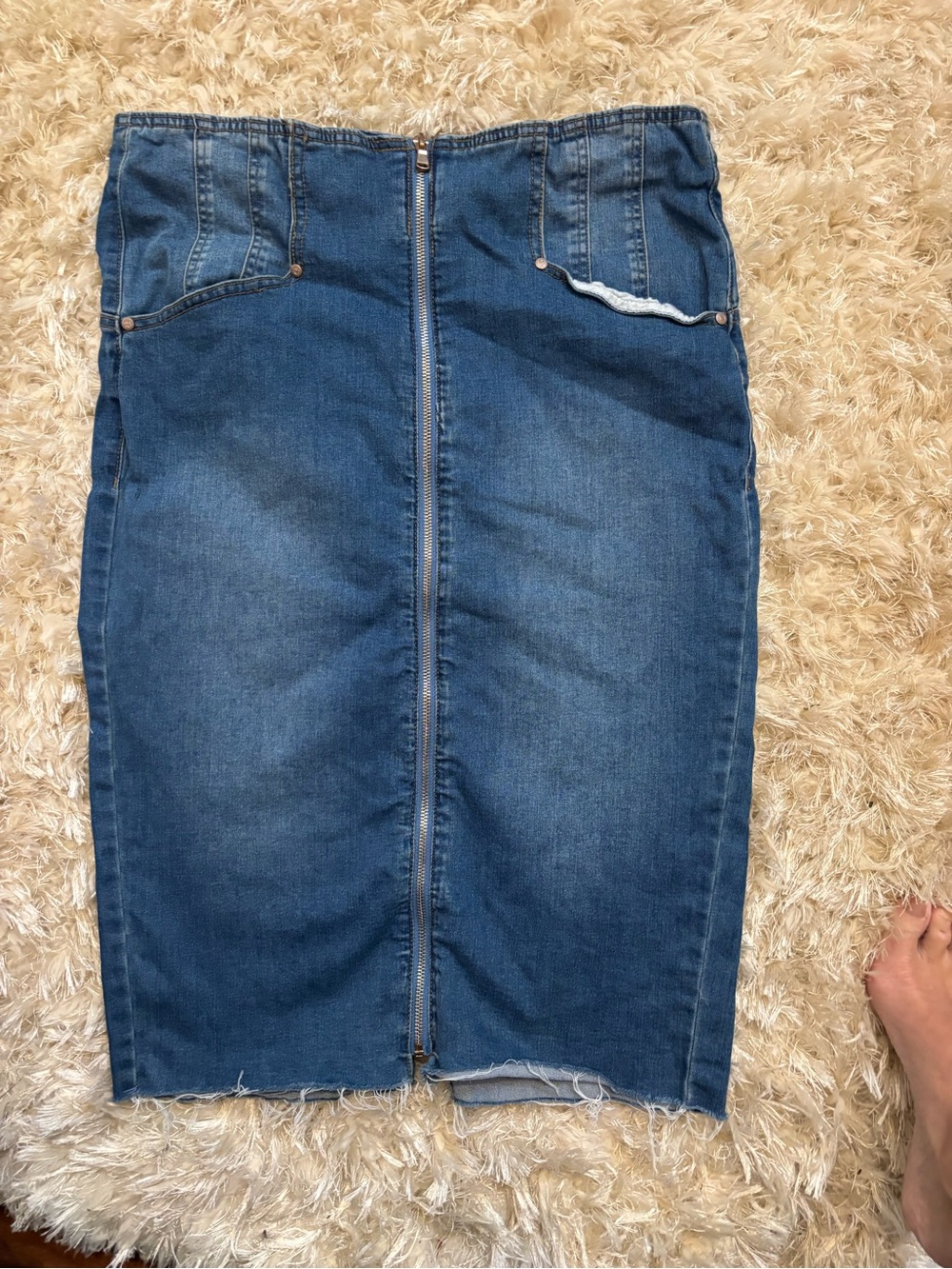 Stretchy Jean Skirt - Midi